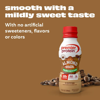 Premier_Protein_Non-Dairy_Plant_Based_Almondmilk_Protein_Shake,_Coffee_with_Caffeine_for_Energy_–_20g_Protein,_5g_Sugar,_11.5_Fl_oz_(12_Pack)