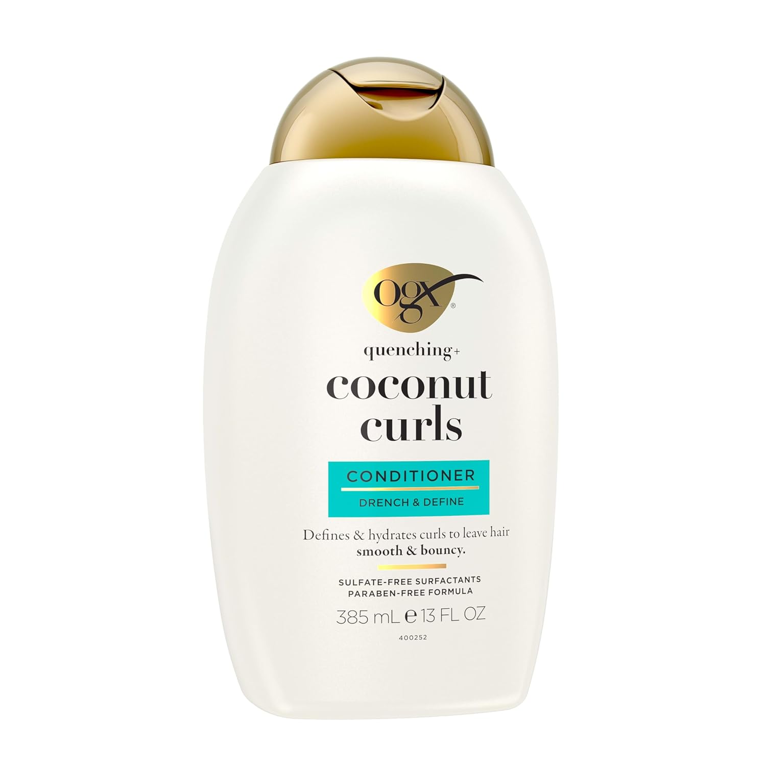 OGX_Quenching_+_Coconut_Curls_Curl-Defining_Conditioner,_Nourishing_Curly_Hair_Conditioner_with_Coconut_/Citrus_Oil_&_Honey,_Paraben-Free_with_Sulfate-Free_Surfactants,_13oz