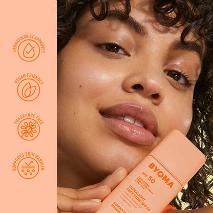 BYOMA_SPF_50_Face_Fluid_-_Ultra-Lightweight_Facial_Sunscreen_for_All_Skin_Tones_-_Luminous_Glow,_No_White_Cast_-_SPF_Moisturizer_Strengthens_Skin_Barrier_-_1.69_fl.oz