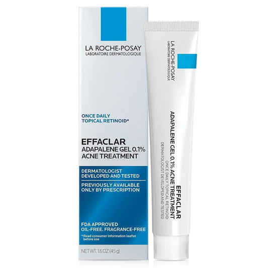 La_Roche-Posay_Effaclar_Adapalene_Gel_0.1%_Acne_Treatment,_Retinoid_Cream,_Acne_Medication_Gel_for_Blackheads_&_Whiteheads,_Oil_Free,_Helps_Clear_and_Prevent_Blemishes_&_Clogged_Pores