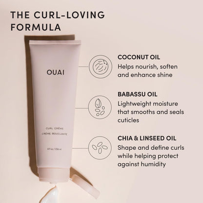 OUAI_Curl_Cream_-_Curl_Defining_Cream_with_Chia_&_Linseed_Oil_-_Enhances_Definition,_Hydration_&_Shine_-_Tames_Frizz_&_Protects_from_Humidity_-_Silicone-Free_Curly_Hair_Products_for_Women_(8_oz)