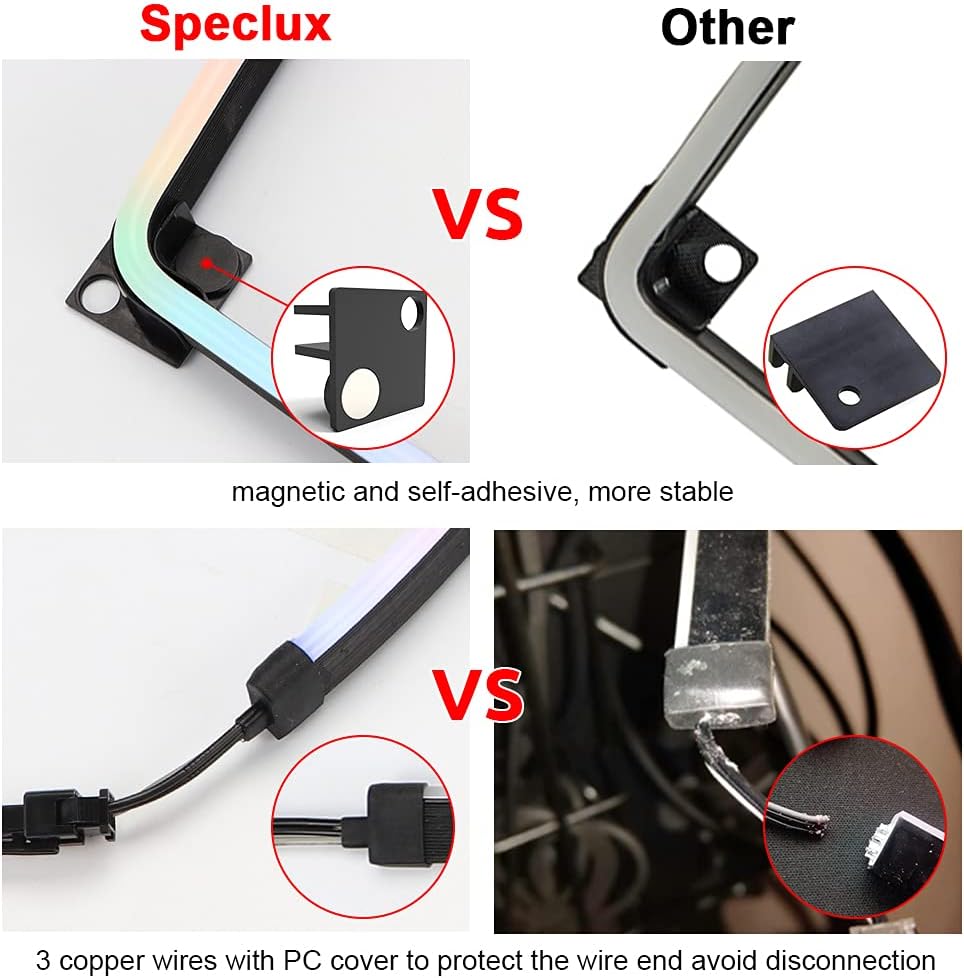 NEON_RGB/ARGB_PC_LED_Strip_Light_Kit,_2x15.7inch_Magnetic_LED_Strips_with_12_Strong_Magnets,_Compatible_with_5V_3-Pin_Addressable_(WS2812)_and_12V_4-Pin_RGB_Headers,_Sync_with_Aura_SYNC,_Gigabyte_RGB_Fusion,_MSI_Mystic_Light,_ASRock_Polychrome_RGB