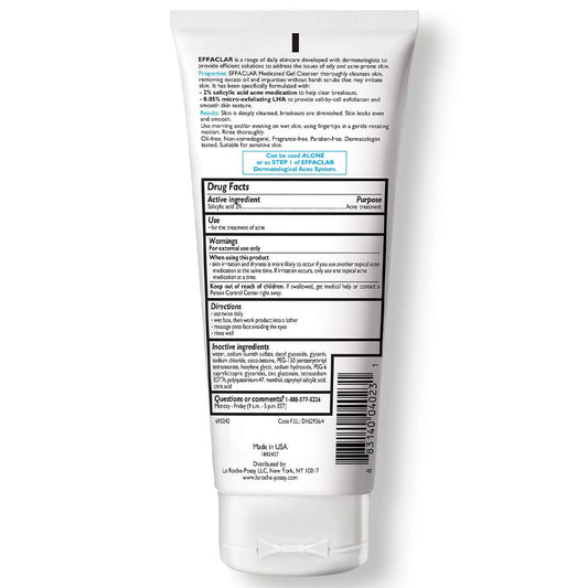 La_Roche-Posay_Effaclar_Medicated_Gel_Cleanser,_2%_Salicylic_Acid_Cleanser_+_LHA_+_Glycerin,_Foaming_Acne_Face_Wash,_Helps_Clear_&_Prevent_Acne_Breakouts,_Oil_Free,_Targets_Excess_Oil