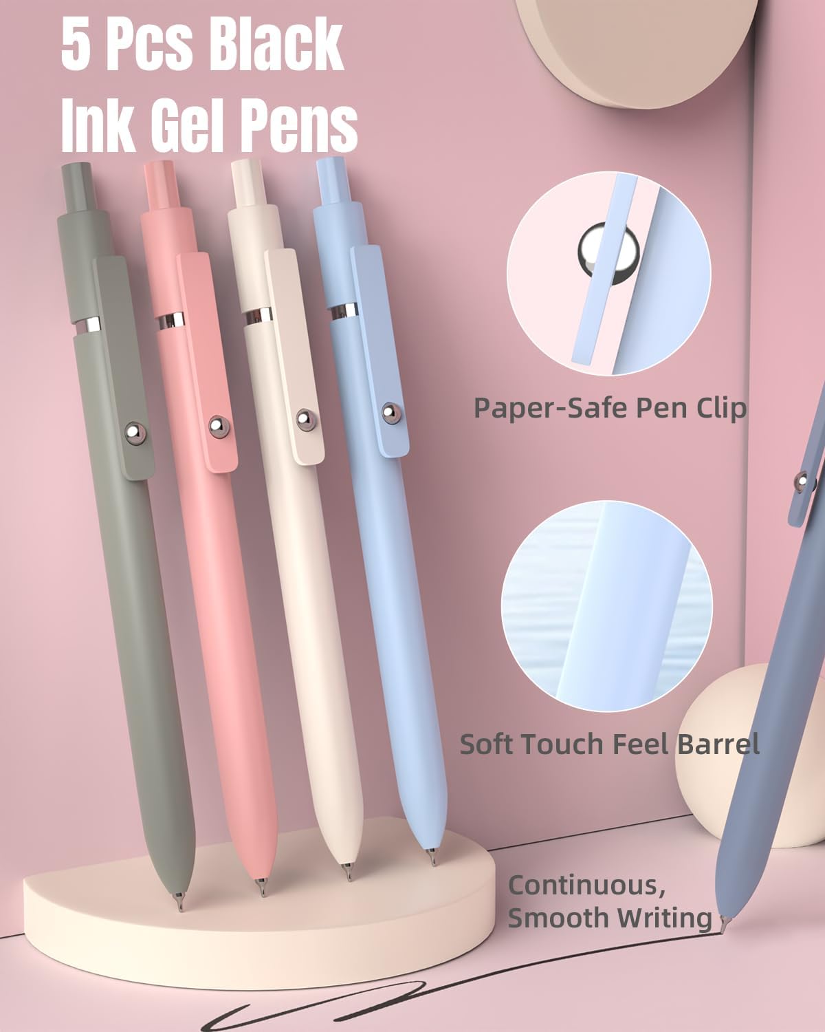Four_Candies_School_Supplies_with_Cute_Pencil_Case,_39ct,_Pink_|_Back_to_School_Stationery_Set,_Essentials_for_College_&_Nursing_Students,_5_Gel_Pens,_6_Mechanical_Pencils,_12_Highlighters