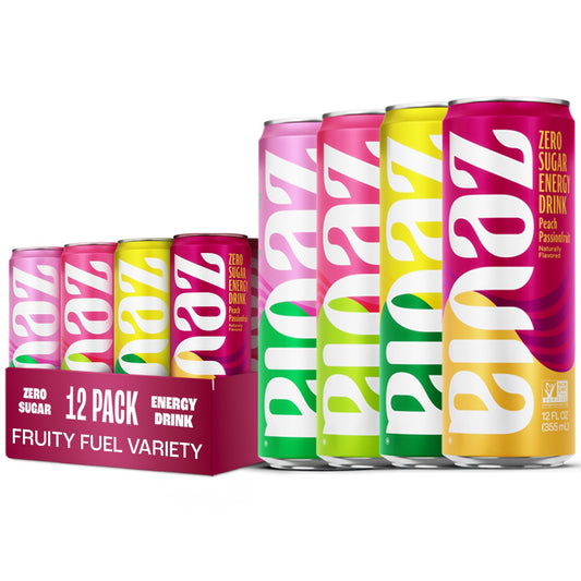 Zevia_Zero_Sugar_Energy_Drink,_Fruity_Fuel_Variety_Pack,_12_oz_Cans_(12-Pack)_–_Naturally_Sweetened,_Non-GMO_Project_Verified,_Gluten-Free,_Vegan