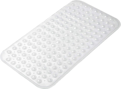 AmazerBath_Bath_Tub_Mat,_Medium_Size_27.6_x_15_Inches_Non-Slip_Shower_Mats_with_Suction_Cups_and_Drain_Holes,_Bathroom_Bathtub_Mats_Machine_Washable_(Clear)