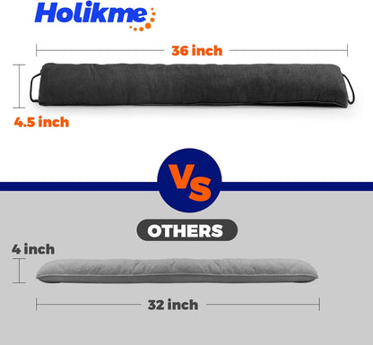 Holikme_Weighted_Door_Draft_Stopper_36_inch,_Heavy_Duty_Under_Door_Draft_Blocker_Bottom_Door_Seal_Noise_and_Air,_Door_Draft_Control_Supplies_Saving_Energy,_Black
