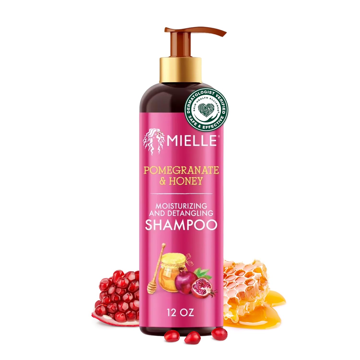 Mielle_Organics_Pomegranate_&_Honey_Detangling_&_Moisturizing_Shampoo_-_Curly_Hair_Shampoo_for_Women_-_Enriched_with_Honey_&_Babassu_Oil_to_Lift_Dirt,_Loosen_Tangles_&_Retain_Moisture_(12_Fl_Oz)