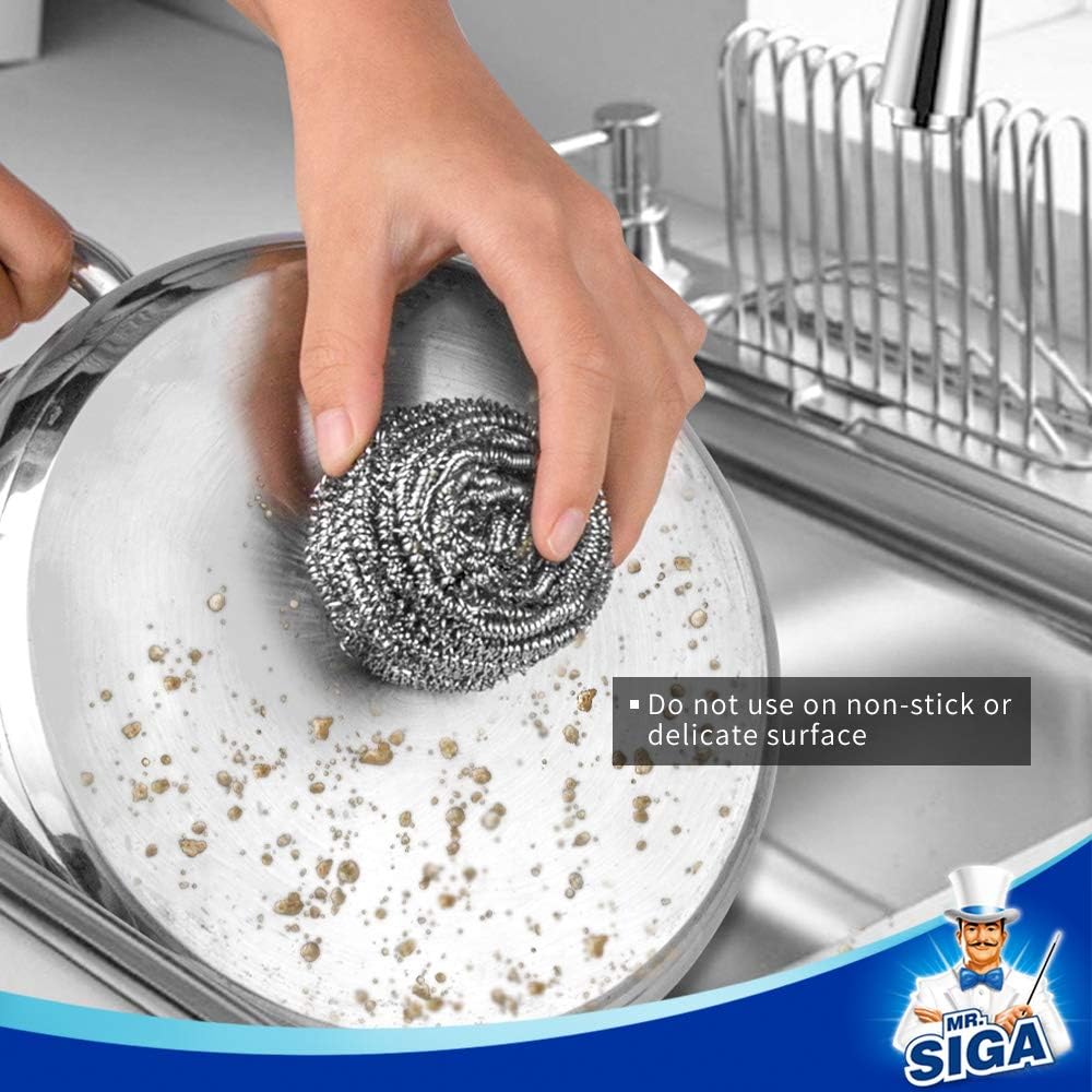 MR.SIGA_Stainless_Steel_Scourer,_Pack_of_6,_30g