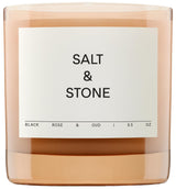 Salt & Stone Coconut & Soy Blend Scented Candle, Santal & Vetiver | For Women & Men, Warm & Woody Scent, Hand-Poured, Aromatic & Fragrant, 100% Clean Cotton, Wick 50 Hour Burn Time