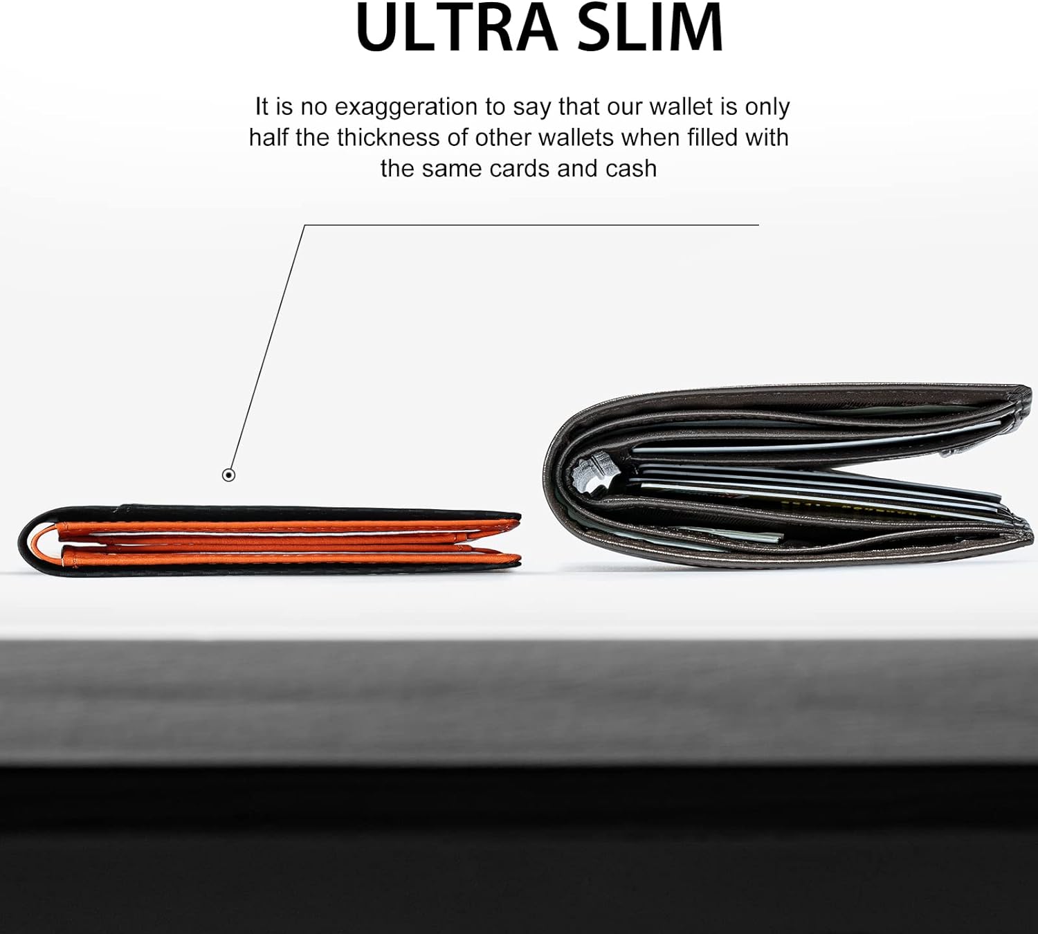 GSOIAX_Slim_Wallet_for_Men_Rfid_Blocking_Leather_Bifold_Front_Pocket_Carbon_Fiber_Credit_Card_Holder_Stocking_Stuffers_With_Gift_Box_(Carbon_Black_and_Orange)