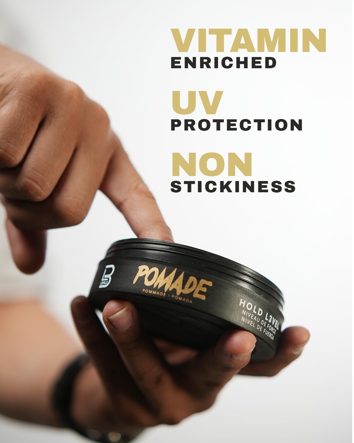 L3 Level 3 Pomade - Improves Hair Strength and Volume Long-Lasting Hold