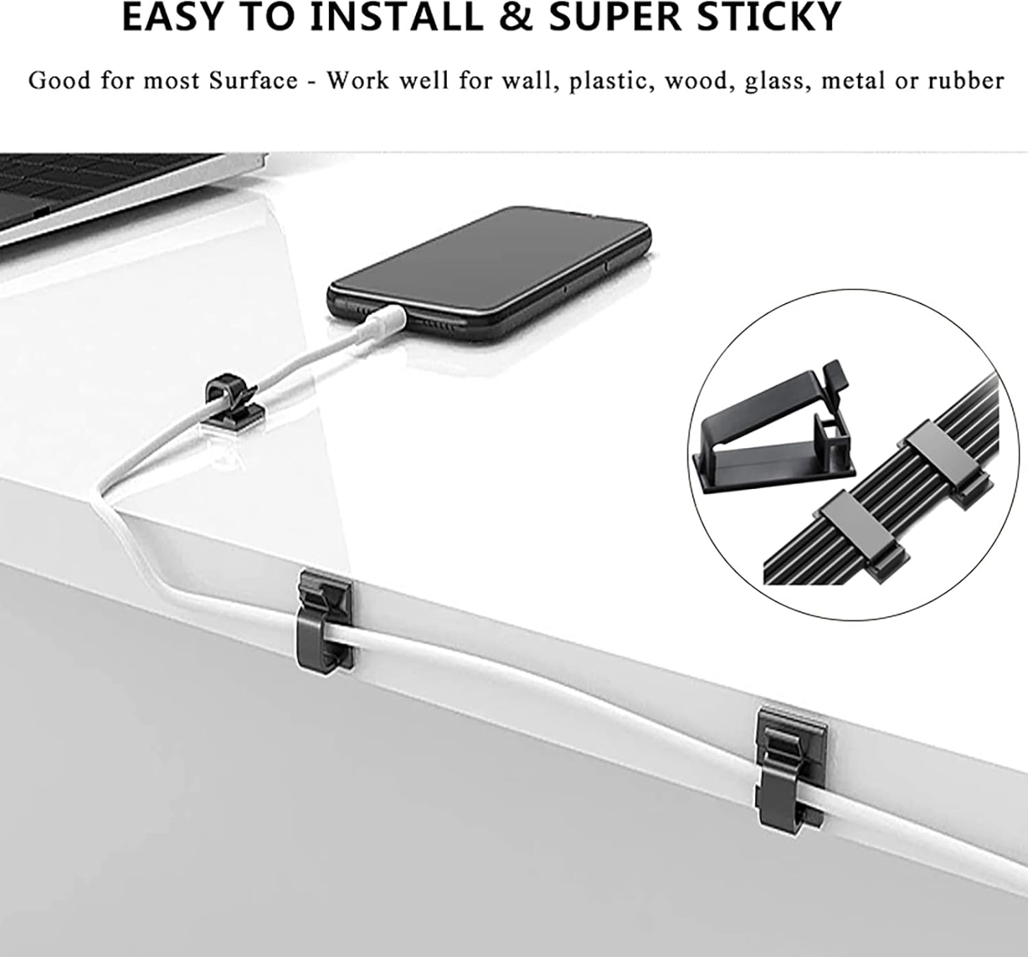 N_NOROCME_192_PCS_Cable_Management_Kit_4_Wire_Organizer_Sleeve,11_Cable_Holder,35Cord_Clips_10+2_Roll_Cable_Organizer_Straps_and_100_Fastening_Cable_Ties_for_Computer_TV_Under_Desk,_black,clear