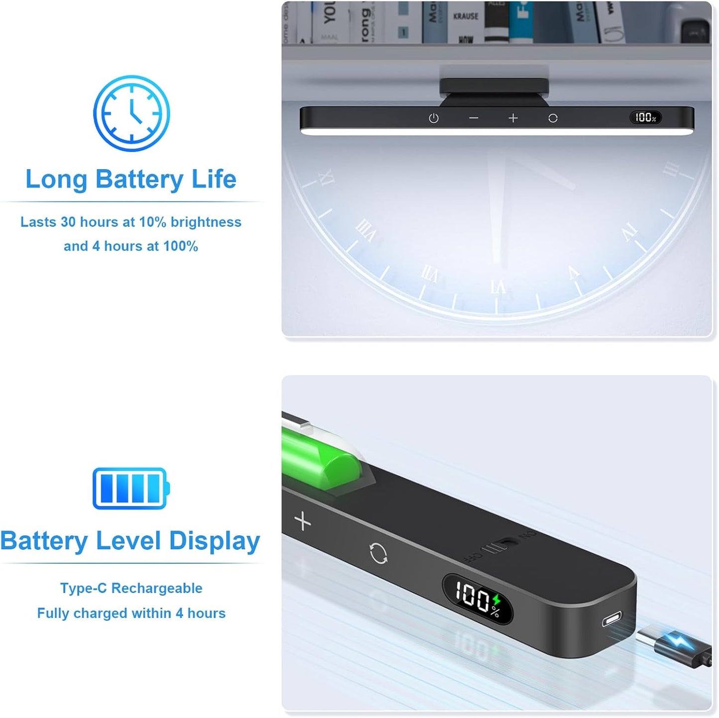WILLED_3W_Dimmable_Mirror_Lights,3_Colors_Adjustable_Wall_Light_with_120_LED,Touch_Control,2000mAh_Rechargeable_Battery_Makeup_Light,_Magnetic_Stick_Light_Bar_for_Cabinet,Kitchen,Closet,Bedside,Desk