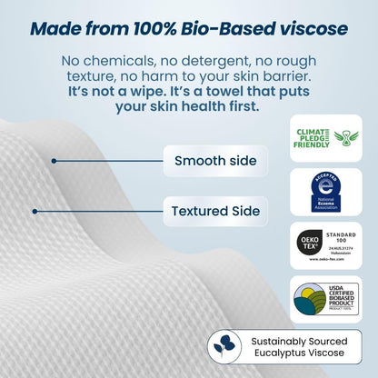 Clean_Skin_Club_Clean_Towels_XL®_Supreme,_100%_USDA_Biobased_Face_Towel,_Disposable_Face_Towelette,_Eczema_Association_Accepted,_Thicker_Textured_Dry_Wipes,_Ultra_Absorbent_&_Soft,_1_Pack,_50_Ct