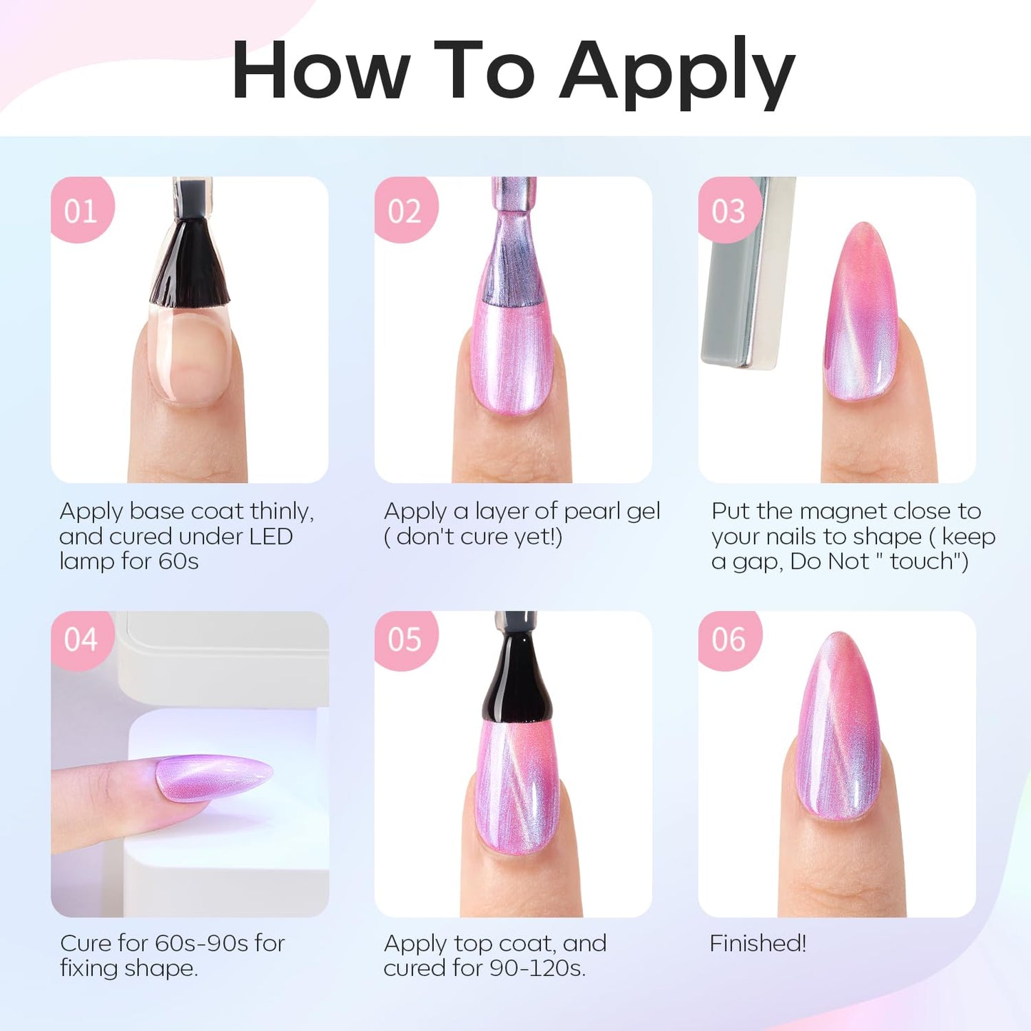 modelones_Cat_Eye_Gel_Nail_Polish,_6_Colors_Shimmer_Pearl_Magnetic_Nail_Drawing_Set_with_Magnet,_Iridescent_Mermaid_Swirl_Shell_Thread_Purple_Pink_Blue_Glitter,_DIY_Manicure_Gift_for_Women_Girl