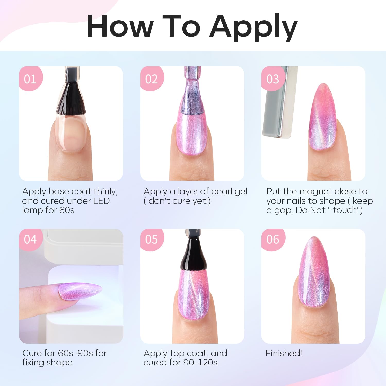 modelones_Cat_Eye_Gel_Nail_Polish,_6_Colors_Shimmer_Pearl_Magnetic_Nail_Drawing_Set_with_Magnet,_Iridescent_Mermaid_Swirl_Shell_Thread_Purple_Pink_Blue_Glitter,_DIY_Manicure_Gift_for_Women_Girl