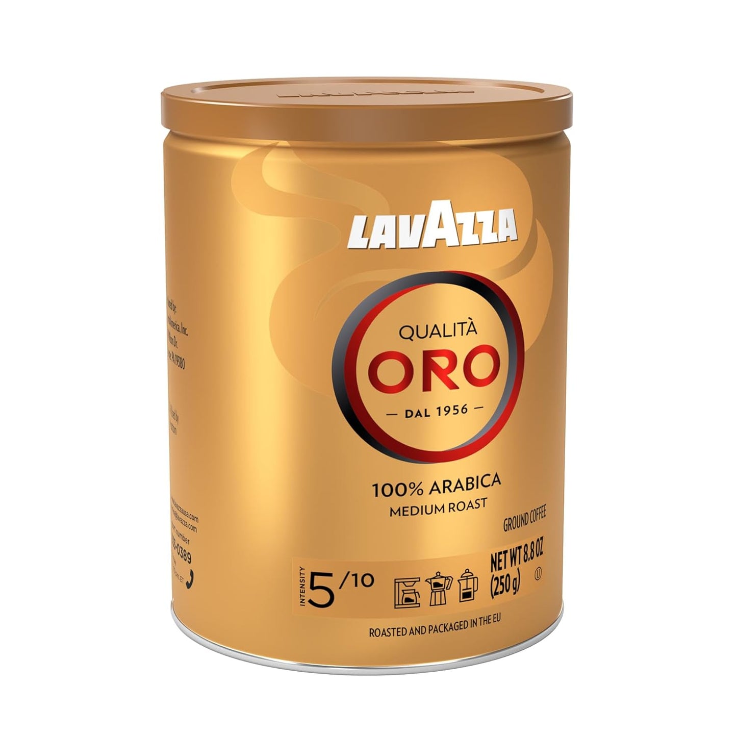 Lavazza_Qualita_Oro_Ground_Coffee,_Medium_Roast,_100%_Arabica,_8.8_oz_Tin_(Pack_of_6)