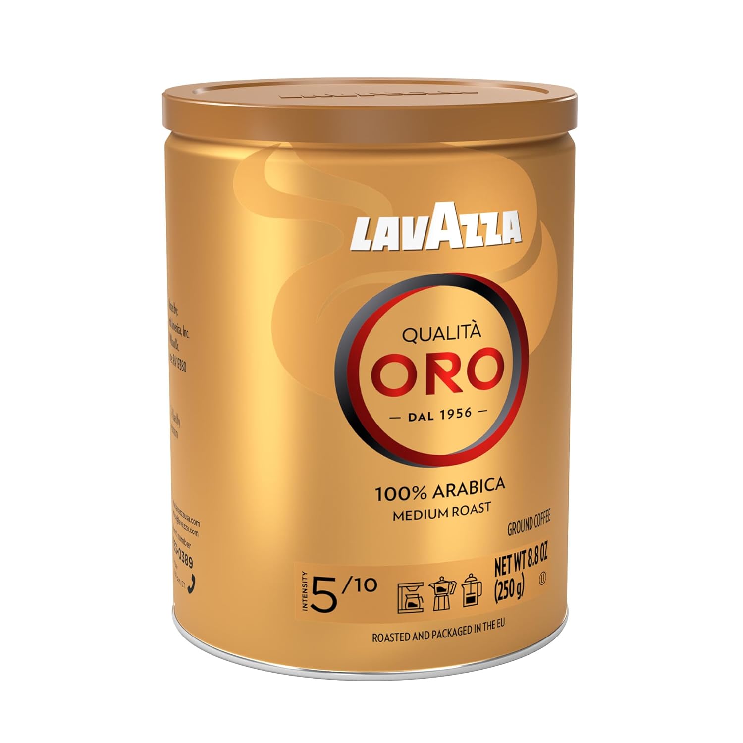 Lavazza_Qualita_Oro_Ground_Coffee,_Medium_Roast,_100%_Arabica,_8.8_oz_Tin_(Pack_of_6)