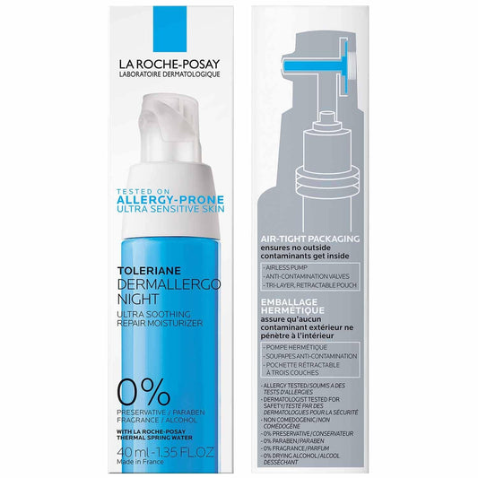 La_Roche-Posay_Toleriane_Dermallergo_Night_Cream_for_Face,_Intense_Soothing_Moisturizer_with_Vitamin_E,_Allergy_Tested,_for_Sensitive_Skin,_Formerly_Toleriane_Ultra_Night