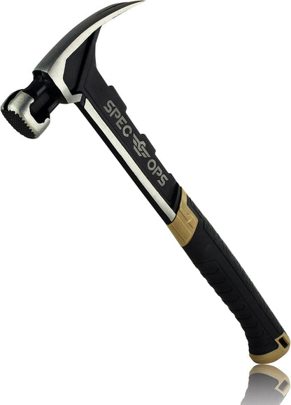 Spec_Ops_Tools_Framing_Hammer,_22_oz,_Rip_Claw,_Milled_Face,_Shock-Absorbing_Grip,_3%_Donated_to_Veterans_Black/Tan