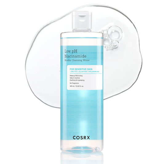 COSRX_Low_pH_Niacinamide_Micellar_Cleansing_Water_Daily_Mild_Facial_Cleansing_Wash_for_Sensitive_Skin,_Sebum_control,_Korean_Skin_Care_(13.52fl.oz/400ml)