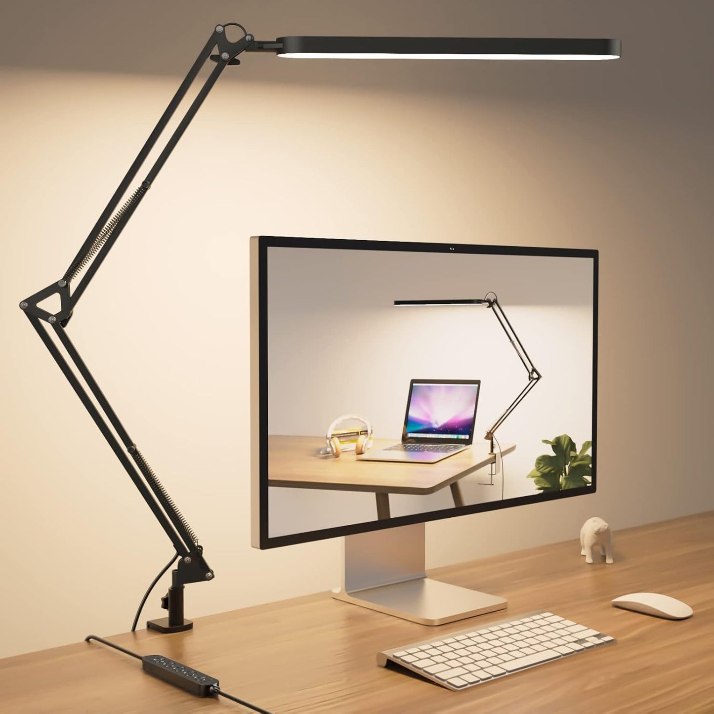SKYLEO_Desk_Lamp_for_Home_Office,_Eye_Comfortable_LED_Desk_Light_for_Long_Hours,_Adjustable_Swing_Arm_with_Memory_Function,_Black