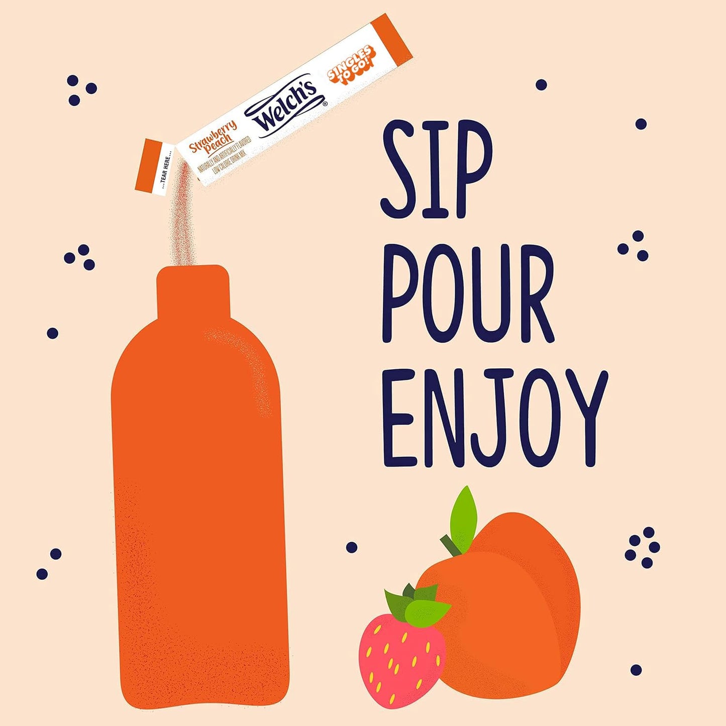 Welch's_Singles_To_Go_Water_Drink_Mix_-_Powder_Sticks,_Strawberry_Peach,_0.48_Ounce_(Pack_of_12)