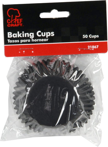 Chef_Craft_Classic_Cupcake_Liners,_50_count,_Black