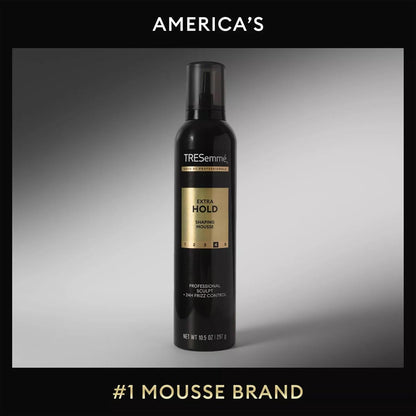 TRESemme_Shaping_Mousse,_Extra_Hold_2-Pack_+_Travel-Size_Bottle_– Moisturizing_Hair_Mousse_for_Sculpting,_24H_Frizz_Control_(3_Piece_Set)