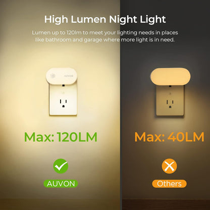 AUVON_Night_Light_Plug_in_with_Motion_Sensor_(120_Lumens),_Dimmable_Smart_LED_Night_Lights,_1-120lm_Brightness,_for_Bathroom,_Hallway,_Garage,_Toilet_(4_Pack)