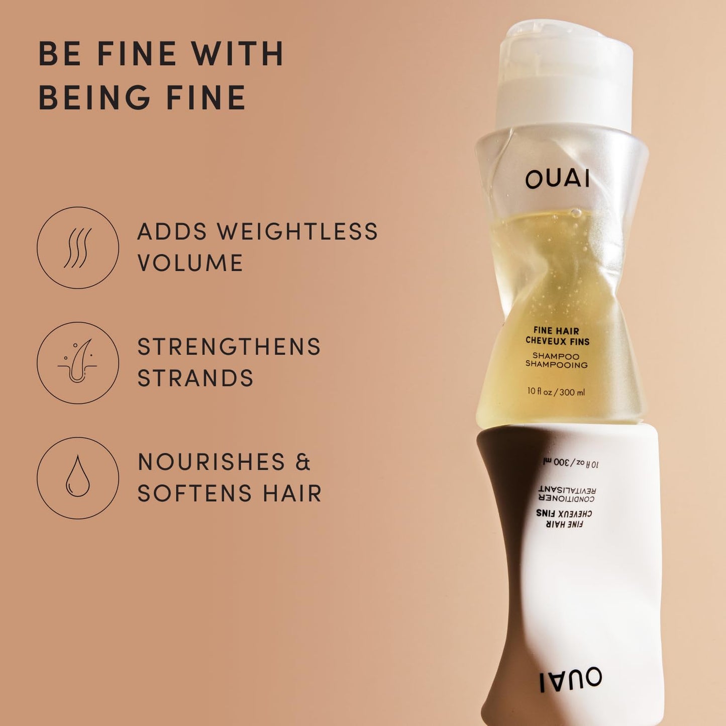 OUAI_Fine_Shampoo_and_Conditioner_Set_-_Sulfate_Free_Shampoo_and_Conditioner_for_Women_&_Men_-_Made_with_Keratin,_Marshmallow_Root,_Shea_Butter_&_Avocado_Oil_-_Free_of_Parabens_&_Phthalates_(10_Fl_Oz)