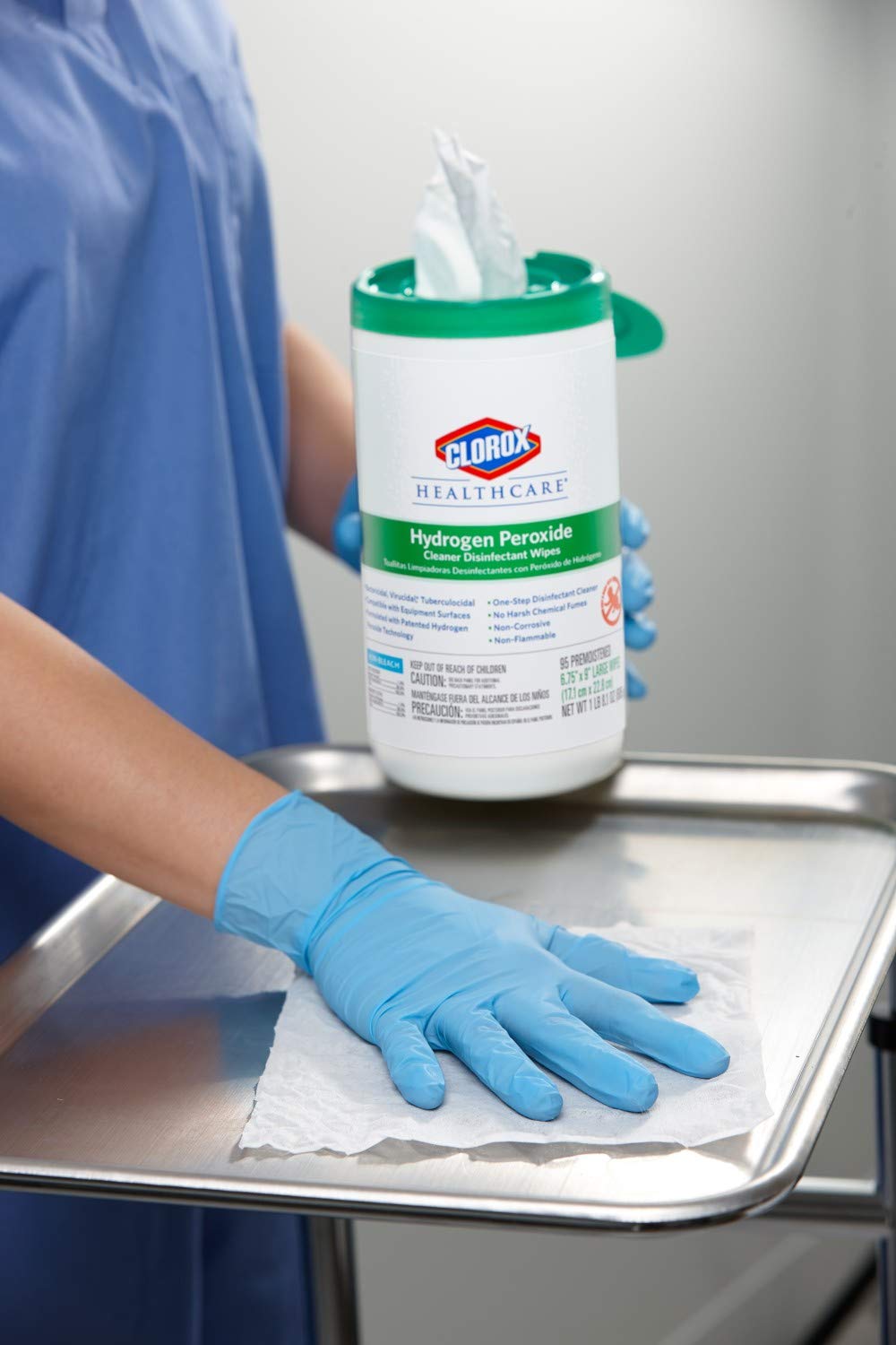 Clorox_Healthcare_Hydrogen_Peroxide_Cleaner_Disinfectant_Wipes,_6.75"_x_9",_95_Count_(Package_May_Vary)