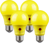 TORCHSTAR Dusk to Dawn Light Bulbs Outdoor, Sensor A19 LED Light Bulb, Auto on/Off Photocell Automatic for Outdoor Lighting, 5000K, Pack of 4