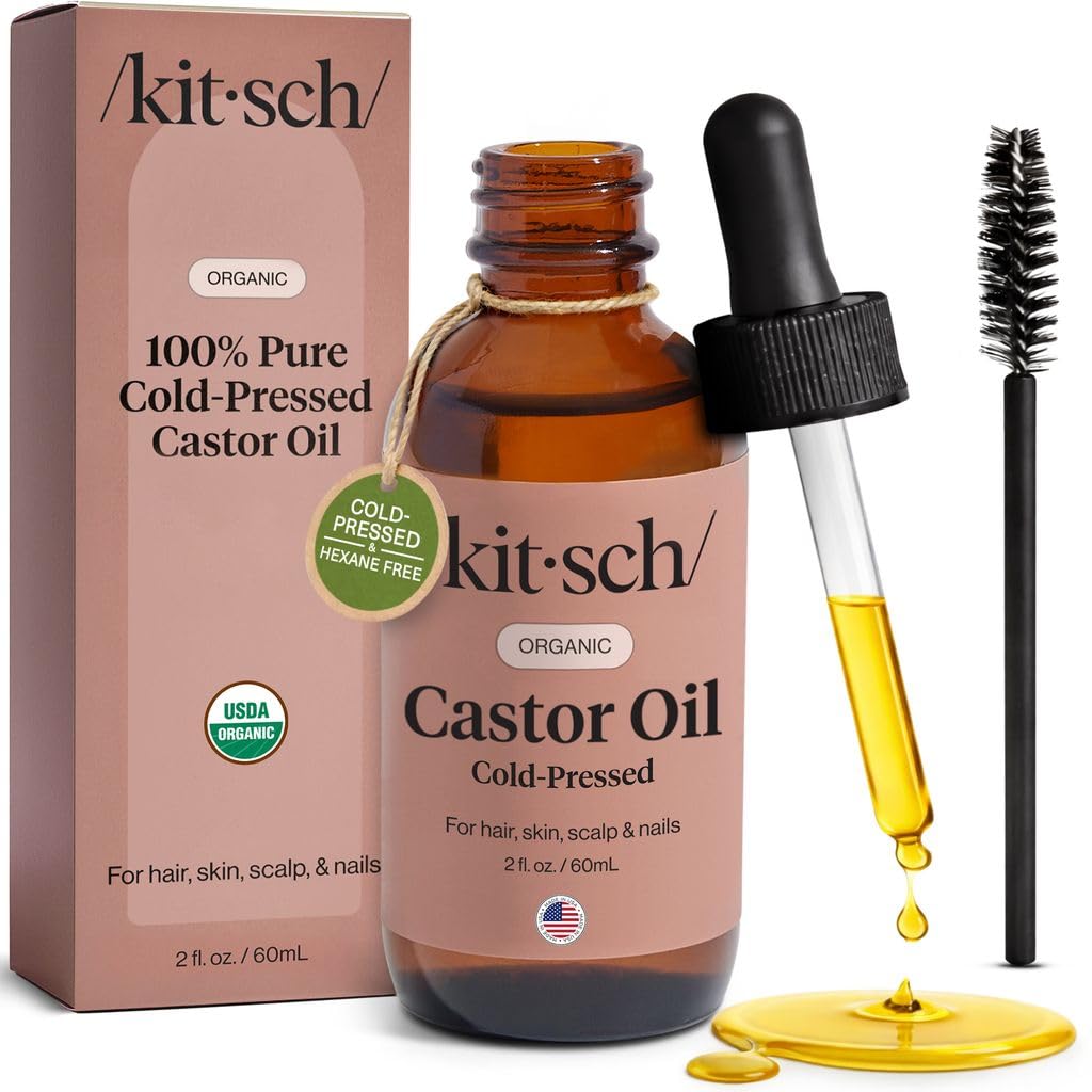 Kitsch_Organic_Castor_Oil_for_Hair_Growth_-_100%_Pure_Castor_Oil,_Organic_Cold_Pressed_Unrefined_Glass_Bottle_for_Face,_Skin,_Lashes,_Brows,_Scalp,_Nails_&_Belly_Button_|_Ideal_Gifts_for_Women_-_2_oz