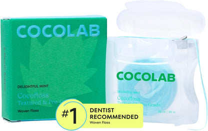 Cocofloss_Expanding_Woven_Dental_Floss_by_Cocolab,_Waxed_Tooth_Floss_for_Daily_Oral_Care,_Coconut_Oil_Infused,_Vegan,_for_Adults_and_Kids,_Mint_Scent,_1_Pack