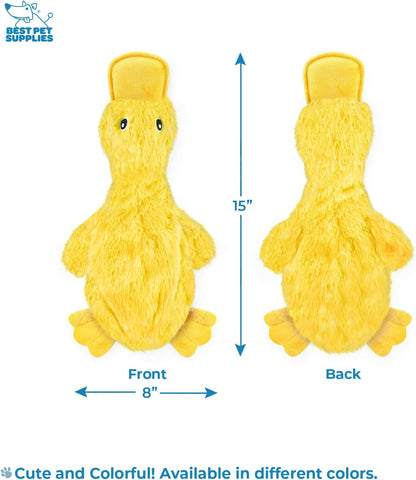 Best_Pet_Supplies_Interactive_Squeaky_Dog_Chew_Toy,_Ideal_Dog_Toys_for_Chewers,_Small,_Medium_&_Large_Dogs,_and_Fetch_Lovers_-_Crinkle_Duck_(Yellow),_Large