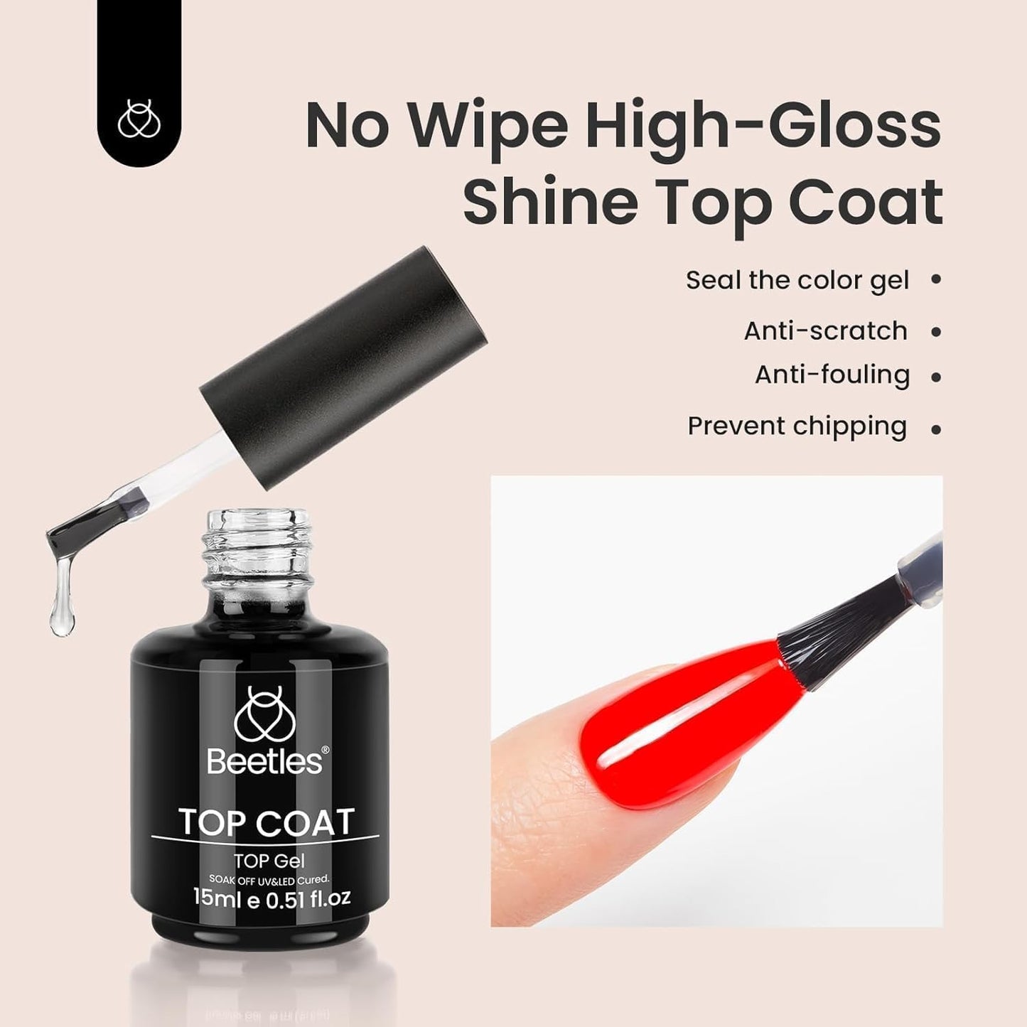 beetles_Gel_Polish_2Pcs_15ml_No_Wipe_Top_Coat_Gel_Nail_Polish_High_Gloss_Shiny_Long-Lasting_Clear_Gel_Top_Coat,_Soak_Off_Nail_Lamp,_Spring_Nails_Home_DIY_Manicure_and_Nail_Salon_Gifts_for_Women