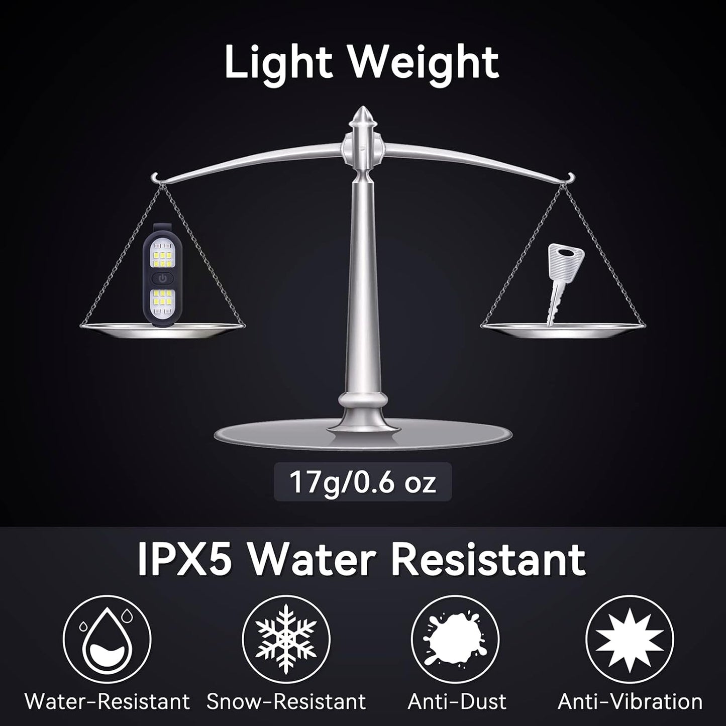 2_Pack_Clip_on_Flashlights,_Running_Light_for_Runners_Rechargeable_Safety_Lights_for_Walking_at_Night_Hands_Free_Flashlight_Portable_LED_Work_Light_Warning_Flashing_Camping_Hiking_Walking_Dog_Black