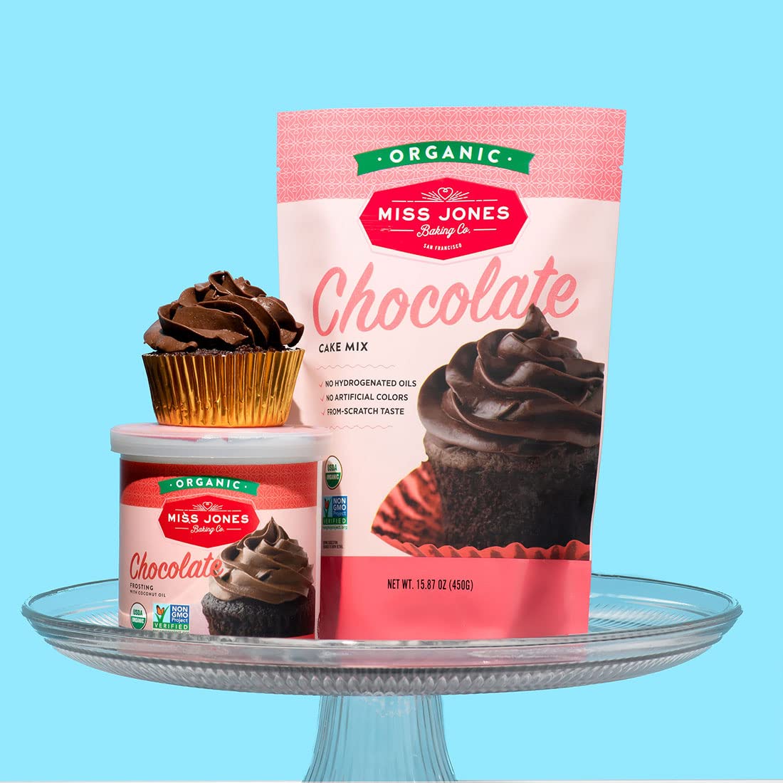 Miss_Jones_Baking_Organic_Cake_and_Cupcake_Mix,_Non-GMO,_Vegan-Friendly,_Moist_and_Fluffy:_Chocolate_(Pack_of_1)