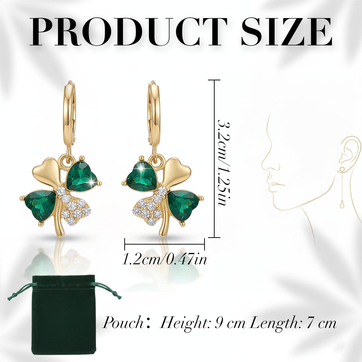 St_Patricks_Day_Earrings_for_Women_Irish_Holiday_Shamrock_Clover_Green_Heart_Hoop_Earrings_St._Patrick's_Day_Accessories_Lucky_Four_Leaf_Dangle_Earring_Decorations_Good_Luck_Jewelry_Gift