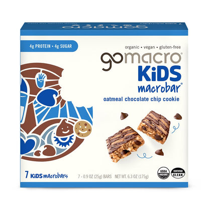 GoMacro_Kids_MacroBar_Organic_Vegan_Snack_Bars_-_Oatmeal_Chocolate_Chip_Cookie_(0.90_Ounce_Bars,_7_Count)