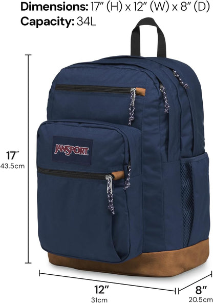 JanSport_Cool_Backpack,_with_15-inch_Laptop_Sleeve_-_Large_Computer_Bag_Rucksack_with_2_Compartments,_Ergonomic_Straps,_Black