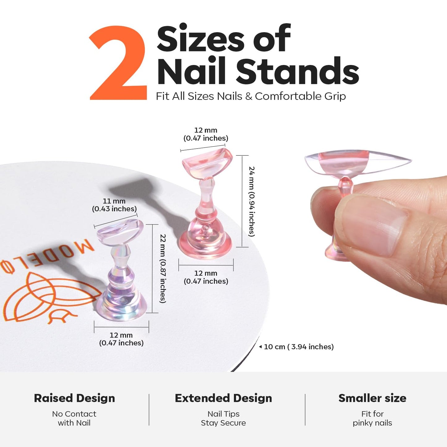 Modelones_Nail_Stand_Set,_Magnetic_Nail_Stands_for_Press_ons_False_Nail_Tips_Practice_Acrylic_Holder_with_200pcs_Sticky_Tabs_Strong_Metal_Base_Painting_Display_DIY_&_Salon_Use_Beginner_Supplies