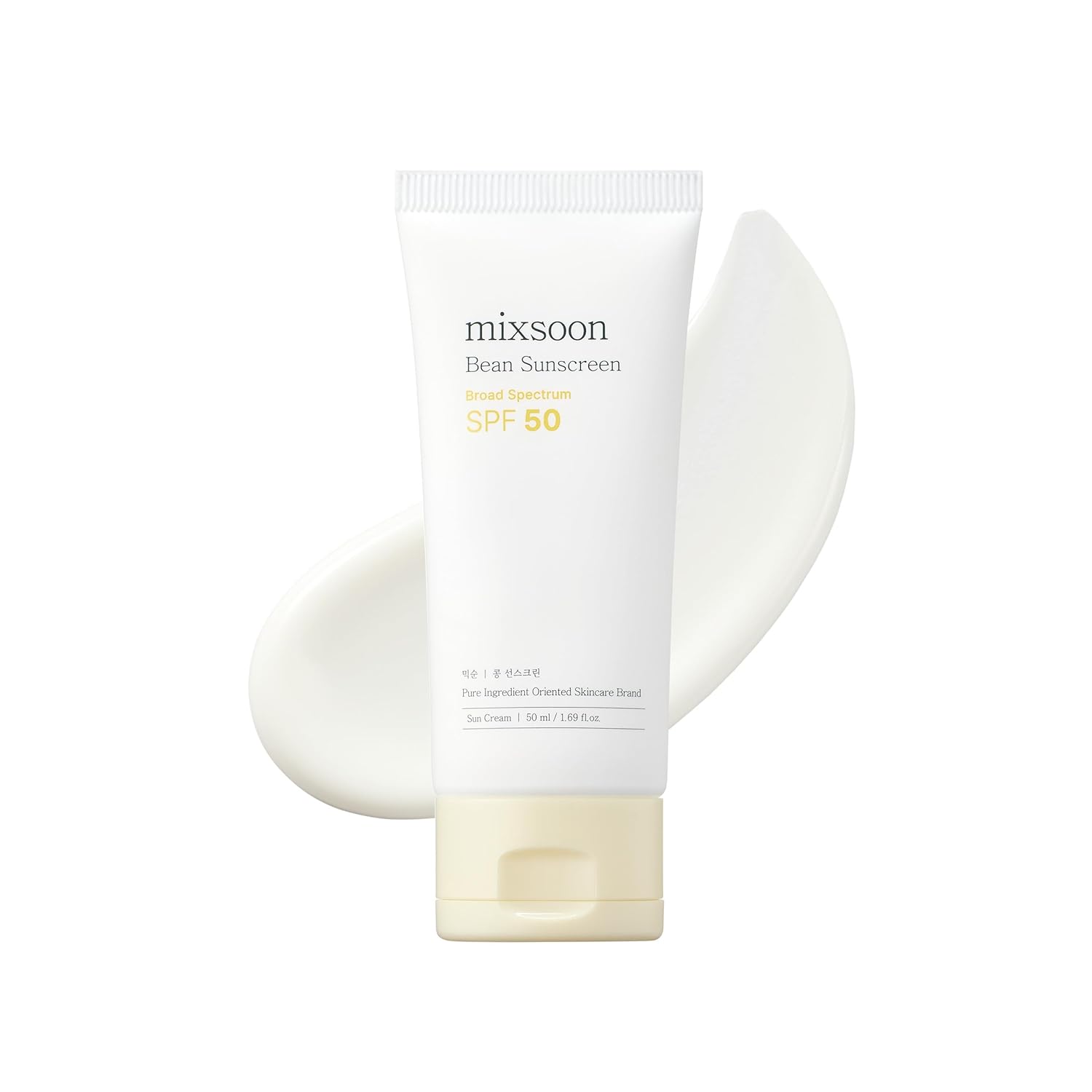mixsoon_Bean_Sunscreen-Lightweight_Airy_Texture_SPF_50_Korean_Sunscreen_for_Face,_No_White_Cast,_Non-Sticky_Stocking_Stuffers_50ml_/_1.69_fl.oz._Korean_Glass_Skin_Care