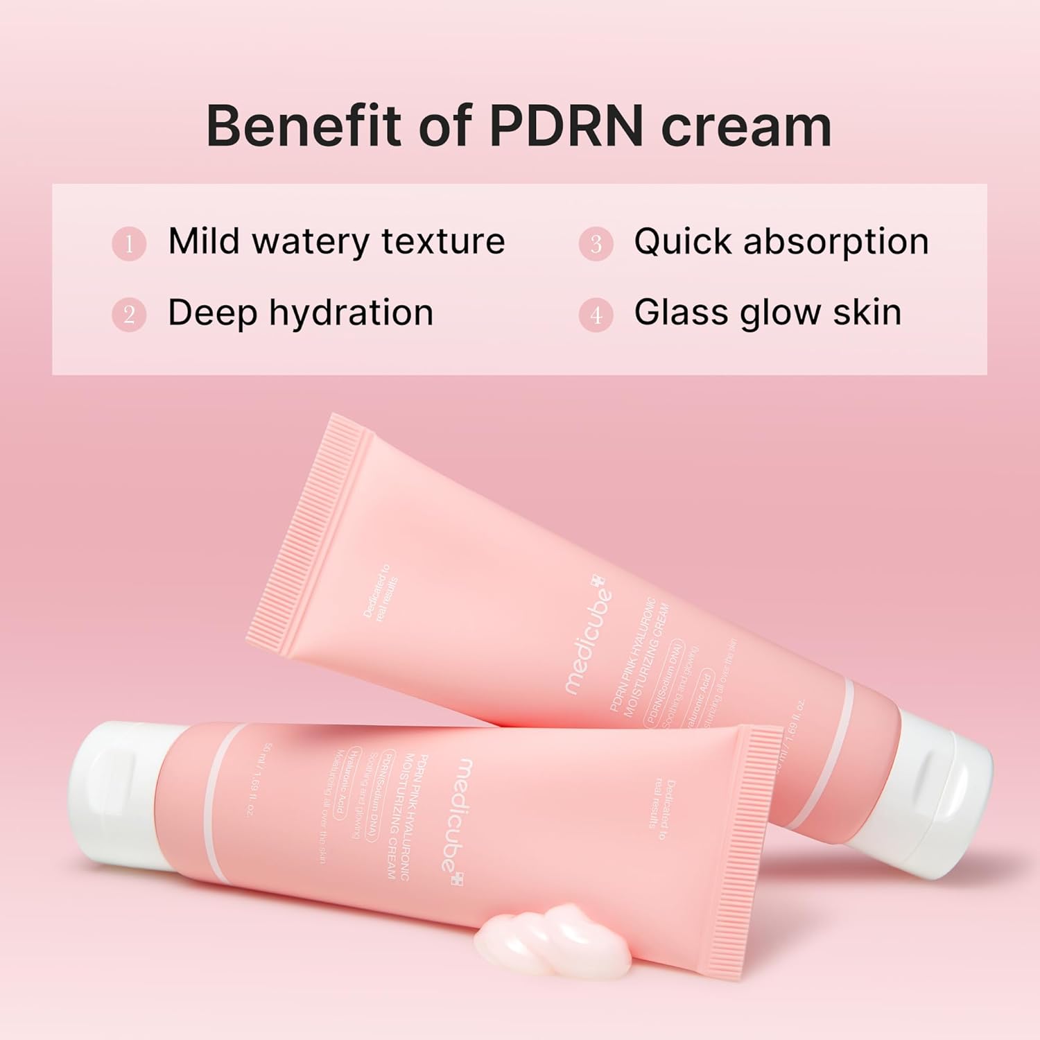 medicube_PDRN_Pink_Hyaluronic_Moisturizing_Cream_|_Blemish_Recovery,_Relief_&_Hydrating_Care_|_Restores_Skin_Elasticity_&_Glow_|_Korean_Skincare_for_Even_Skin_Tone_&_Pore_Care_|_50ml_/_1.69_fl.oz.