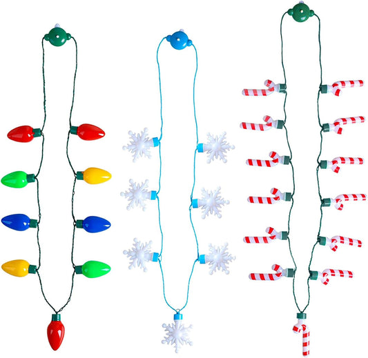 POPLAY_Christmas_Light_Up_Necklaces,_3PCS_36~41inch_Glowing_Necklaces_Snowflake_Candy_Cane_LED_Bulb_String_Lights_for_Indoor_Christmas_Winter_Decoration_Party_Supplies