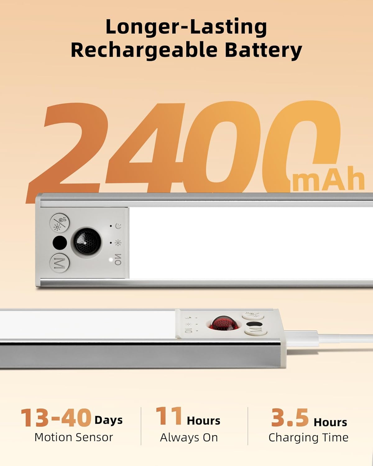 EZVALO_10inch_Under_Cabinet_Lighting,_LED_Motion_Sensor_Light_Indoor,_2400mAh_USB_Rechargeable_Closet_Lights,_Dimmable_&_Magnetic_Wireless_Under_Counter_Lights_for_Kitchen,_Pantry,_Stairs_(2_Pack)