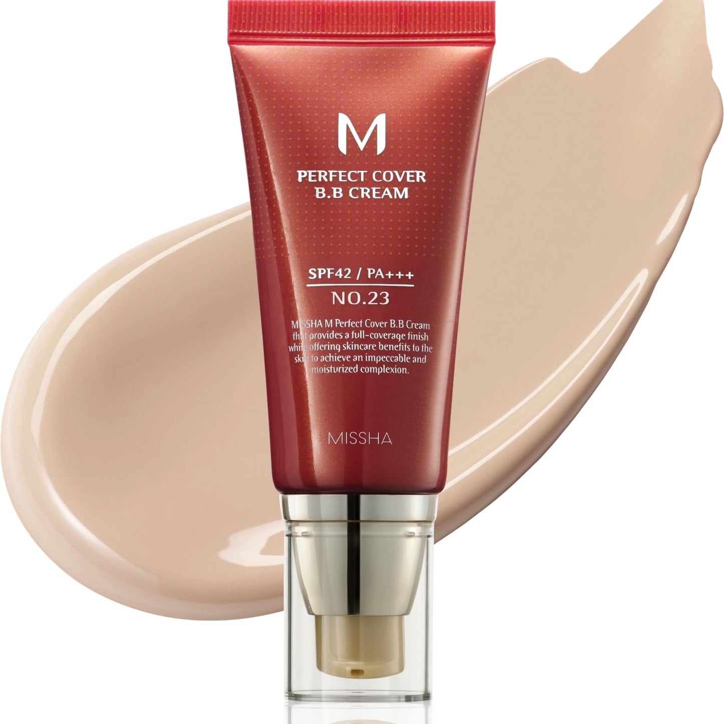 MISSHA_M_Perfect_Cover_BB_Cream_No.23_Natural_Beige_-Light/Medium_with_Cool/Neutral_Undertone_SPF_42_PA_+++_1.69_Fl_Oz_-_Tinted_Moisturizer_for_face_with_SPF