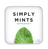 SIMPLY Mints | Peppermint Breath Mints | Pack of One (30 Pieces Total) | Breath Freshening + Aspartame-Free + Vegan + non-GMO